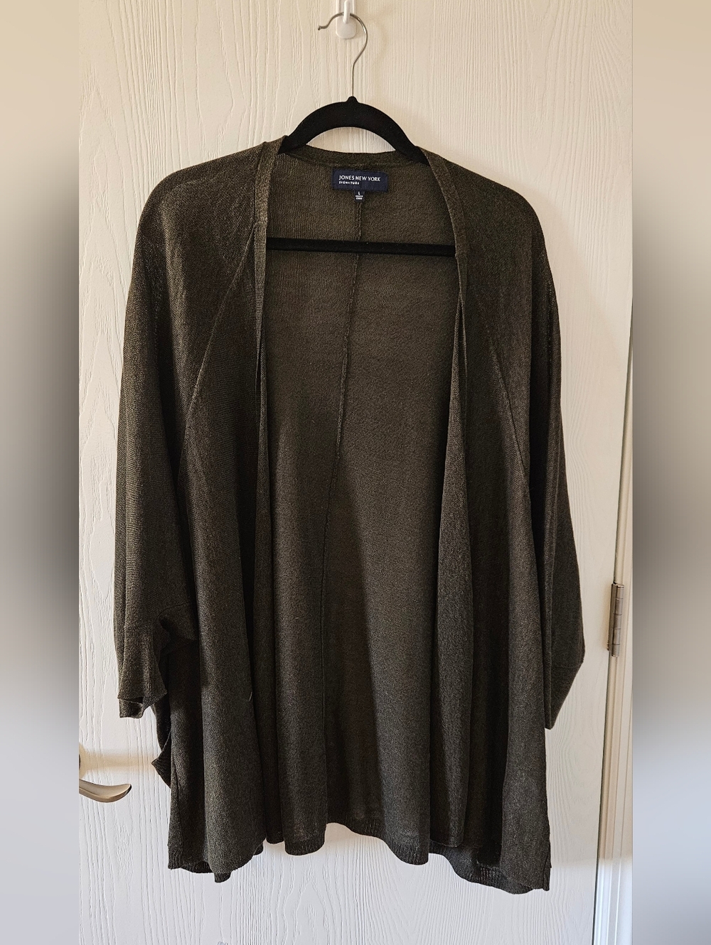 Jones New York Signature Dark Olive Knit Top